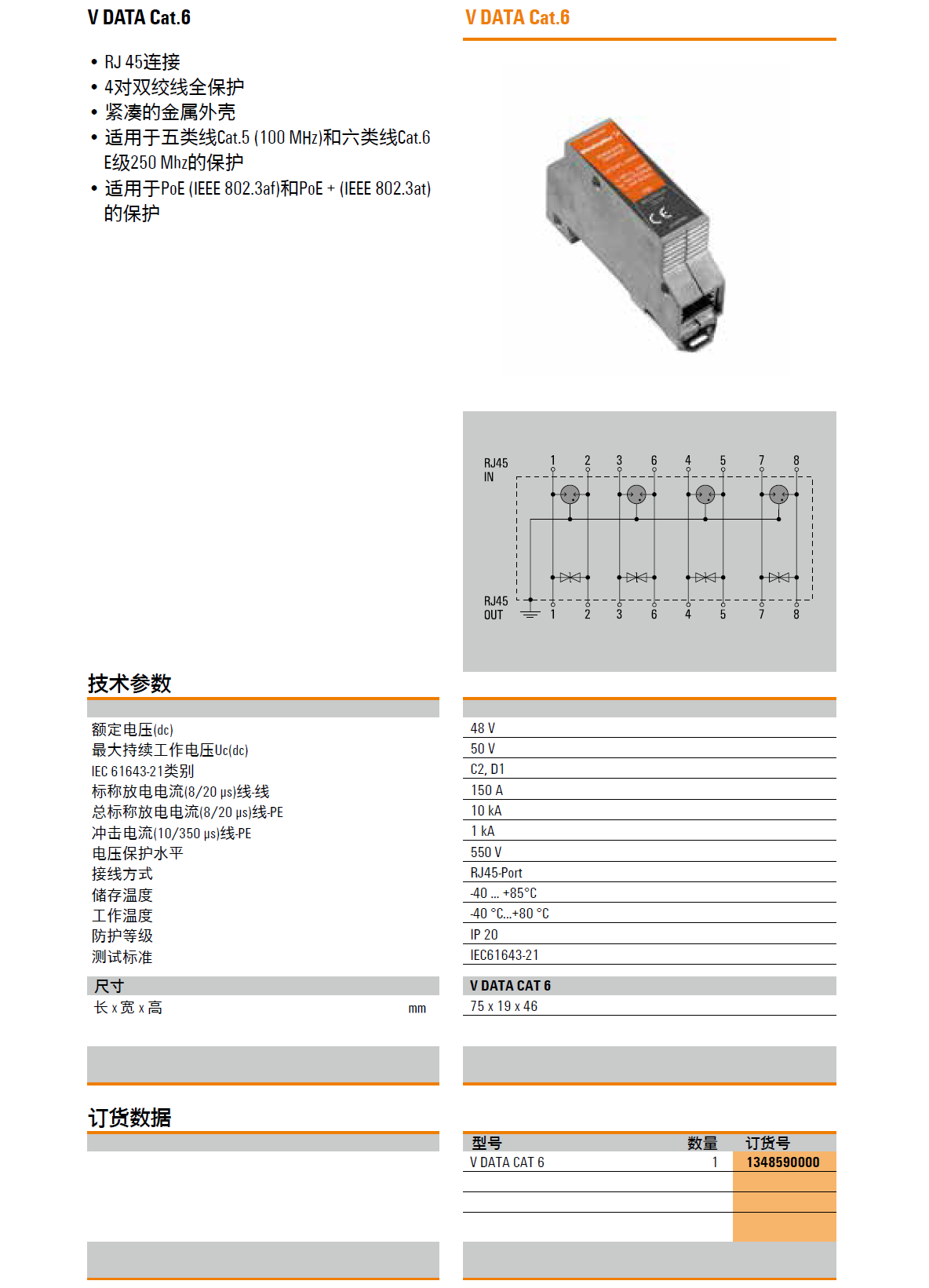 VARITECTOR DATA CAT6 魏德米勒RJ45電涌保護(hù)器解析：高效防護(hù)與智能創(chuàng)新